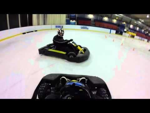 Karting On Ice! Yep - That's A Go Kart On Ice. Drift Awayyyyyyyy.