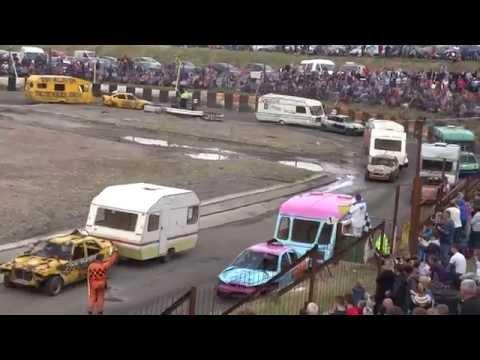 Caravan Demolition Derby @ Warton Stock Car Club.30th August 2015.