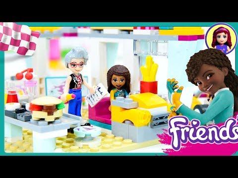 Lego Friends Drifting Diner Review Build Silly Play Race Cars Kids Toys