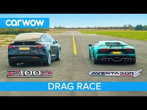 Lamborghini Aventador Vs Tesla Model X - DRAG & ROLLING RACE - Can An EV SUV Beat A Supercar?